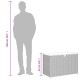 Fekete polyrattan és akácfa kerti tárolóláda 110 x 55 x 63 cm