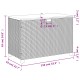 Szürke polyrattan és akácfa kerti tárolóláda 110 x 55 x 63 cm