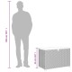 Bézs polyrattan és akácfa kerti tárolóláda 110 x 55 x 63 cm