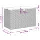 Bézs polyrattan és akácfa kerti tárolóláda 110 x 55 x 63 cm