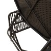 Napozó fekete és krémfehér 55 x 200 x 92 cm polirattan