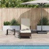 Napozó barna és krémfehér 55 x 200 x 92 cm polirattan
