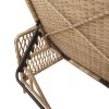 Napozó beige és világosszürke 200 x 55 x 92 cm polirattan