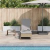Napozó beige és világosszürke 200 x 55 x 92 cm polirattan