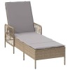 Napozó beige és világosszürke 200 x 55 x 92 cm polirattan