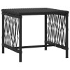 Napozó 3 pcs fekete és krémfehér 55 x 200 x 92 cm polirattan