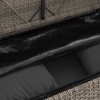 Szürke polyrattan akácfa kerti pad párnával