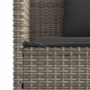 Szürke polyrattan akácfa kerti pad párnával