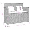 Világosszürke polyrattan kerti pad párnákkal