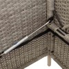 Világosszürke polyrattan kerti pad párnákkal