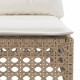 Bézs polyrattan kerti sarokkanapé párnával Bézs polyrattan kerti sarokkanapé párnával