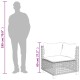 Bézs polyrattan kerti sarokkanapé párnával Bézs polyrattan kerti sarokkanapé párnával