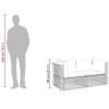 2 db bézs polyrattan kerti sarokkanapé párnákkal