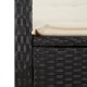 5 részes fekete polyrattan kerti étkezőgarnitúra párnákkal 5 részes fekete polyrattan kerti étkezőgarnitúra párnákkal