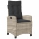 3részes világosszürke polyrattan kerti étkezőgarnitúra párnával 3részes világosszürke polyrattan kerti étkezőgarnitúra párnával