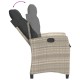 3részes világosszürke polyrattan kerti étkezőgarnitúra párnával 3részes világosszürke polyrattan kerti étkezőgarnitúra párnával