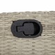 3részes világosszürke polyrattan kerti étkezőgarnitúra párnával 3részes világosszürke polyrattan kerti étkezőgarnitúra párnával