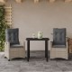 3részes világosszürke polyrattan kerti étkezőgarnitúra párnával 3részes világosszürke polyrattan kerti étkezőgarnitúra párnával