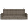 Szürke polyrattan hintapad 119x56x48 cm