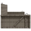 Szürke polyrattan hintapad 119x56x48 cm