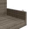 Szürke polyrattan hintapad 119x56x48 cm