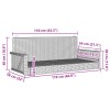 Szürke polyrattan hintapad 119x56x48 cm