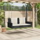 Fekete polyrattan hintapad párnával 119 x 56 x 48 cm Fekete polyrattan hintapad párnával 119 x 56 x 48 cm
