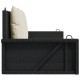 Fekete polyrattan hintapad párnával 119 x 56 x 48 cm Fekete polyrattan hintapad párnával 119 x 56 x 48 cm