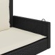 Fekete polyrattan hintapad párnával 119 x 56 x 48 cm Fekete polyrattan hintapad párnával 119 x 56 x 48 cm