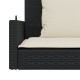 Fekete polyrattan hintapad párnával 119 x 56 x 48 cm Fekete polyrattan hintapad párnával 119 x 56 x 48 cm