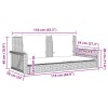 Szürke polyrattan hintapad párnákkal 119 x 56 x 48 cm