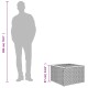 Bézs polyrattan és akácfa kerti asztal 55 x 55 x 37 cm