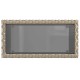 Vidaxlvilágosszürke polyrattan kerti kisasztal üveg lappal58x27,5x55cm