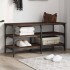 Barna tölgy színű szerelt fa cipőtároló pad 100 x 38,5 x 49 cm