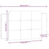 Fehér műbőr fejtámla párna zadar 100 cm