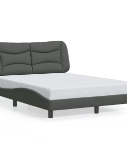 Sötétszürke szövet ágykeret matrac nélkül hvar 120x200 cm
