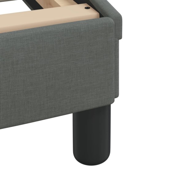 Sötétszürke szövet ágykeret fejtámlával 120 x 200 cm