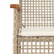 7 részes bézs polyrattan kerti étkezőgarnitúra párnákkal 7 részes bézs polyrattan kerti étkezőgarnitúra párnákkal