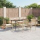 7 részes bézs polyrattan kerti étkezőgarnitúra párnákkal 7 részes bézs polyrattan kerti étkezőgarnitúra párnákkal