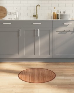 Kerek természetes bambusz szőnyeg 60 cm
