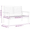 Tömör akácfa kerti kanapé 120 cm