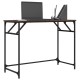 Barna tölgy szerelt fa és porszórt acél íróasztal 100x45x76 cm Barna tölgy szerelt fa és porszórt acél íróasztal 100x45x76 cm