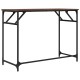 Barna tölgy szerelt fa és porszórt acél íróasztal 100x45x76 cm Barna tölgy szerelt fa és porszórt acél íróasztal 100x45x76 cm