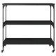 Fekete szerelt fa konyhai kocsi 102 x 50 x 95 cm Fekete szerelt fa konyhai kocsi 102 x 50 x 95 cm