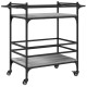 Szürke sonoma szerelt fa zsúrkocsi 82 x 40 x 78,5 cm Szürke sonoma szerelt fa zsúrkocsi 82 x 40 x 78,5 cm
