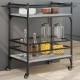 Szürke sonoma szerelt fa zsúrkocsi 82 x 40 x 78,5 cm Szürke sonoma szerelt fa zsúrkocsi 82 x 40 x 78,5 cm