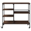 Barna tölgy színű szerelt fa konyhai kocsi 100 x 45 x 89,5 cm