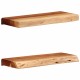 2 darab tömör akácfa fali polc 40x20x3,5 cm