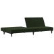Kétszemélyes sötétzöld bársony kanapéágy