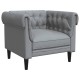 Világosszürke szövet chesterfield kanapé Világosszürke szövet chesterfield kanapé
